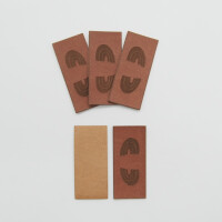 FAUX LEATHER LABEL RAINBOW (3 pcs)