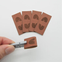 FAUX LEATHER LABEL RAINBOW (3 pcs)