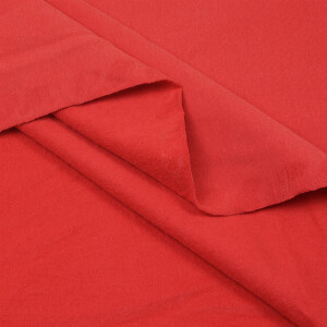 ORGANIC FRENCH TERRY BRUSHED POPPY RED