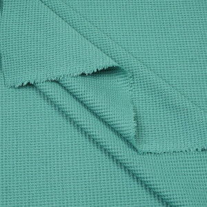 ORGANIC WAFFLE JERSEY SEA GREEN