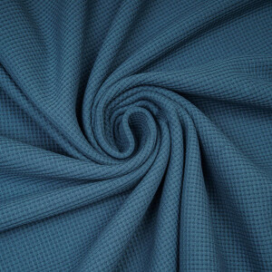 ORGANIC WAFFLE JERSEY STEEL BLUE