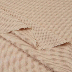 ORGANIC WAFFLE JERSEY PEACH SAND