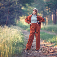 FINE RIB CORDUROY UMBER BROWN