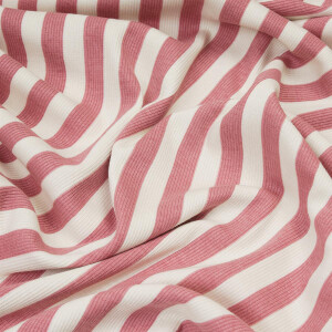 ORGANIC RIB JERSEY VERTICAL RASPBERRY