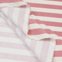 ORGANIC RIB JERSEY VERTICAL RASPBERRY