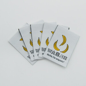 WOVEN LABEL BANANA (5 pcs)