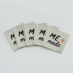 WOVEN LABEL ME MADE BEIGE (5 pcs)