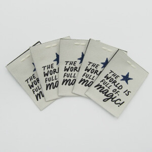 WOVEN LABEL STARS (5 pcs)