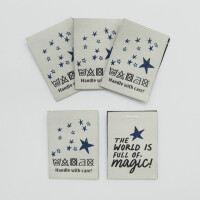 WOVEN LABEL STARS (5 pcs)
