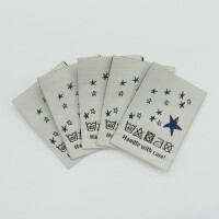 WOVEN LABEL STARS (5 pcs)