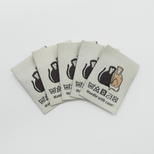 WOVEN LABEL MONKEY (5 pcs)