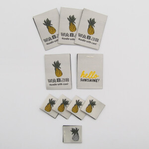 WOVEN LABEL SET PINEAPPLE (10 pcs)