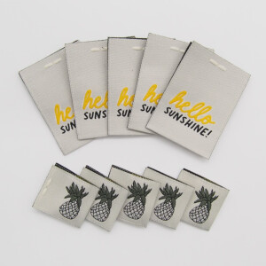 WOVEN LABEL SET PINEAPPLE (10 pcs)
