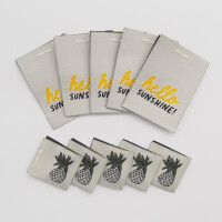 WOVEN LABEL SET PINEAPPLE (10 pcs)