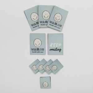 WOVEN LABEL SET SMILEY (10 pcs)