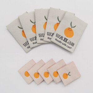 WOVEN LABEL SET ORANGES (10 pcs)