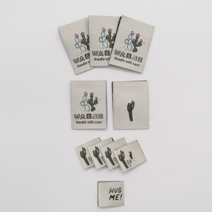 WOVEN LABEL SET CACTUS (10 pcs)