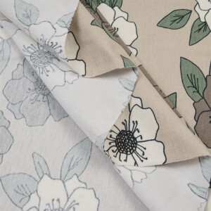 ORGANIC JERSEY FLORETTE CAPPUCCINO