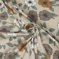 ORGANIC JERSEY FLORETTE CAPPUCCINO