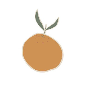 IRON ON PATCH ORANGE
