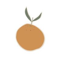 IRON ON PATCH ORANGE