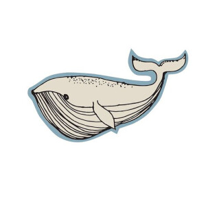 IRON ON PATCH WHALE