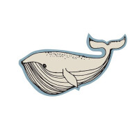 IRON ON PATCH WHALE