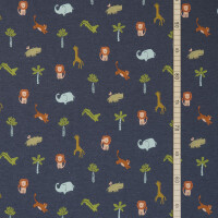 JERSEY LITTLE WILDLIFE INDIGO MELANGE