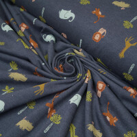 JERSEY LITTLE WILDLIFE INDIGO MELANGE