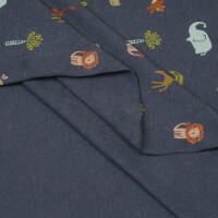 JERSEY LITTLE WILDLIFE INDIGO MELANGE