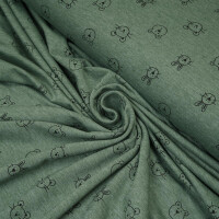 JERSEY FRIENDLY ANIMALS GREEN MELANGE