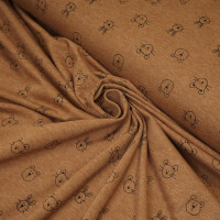 JERSEY FRIENDLY ANIMALS LIGHT BROWN MELANGE