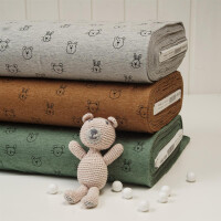 JERSEY FRIENDLY ANIMALS LIGHT BROWN MELANGE