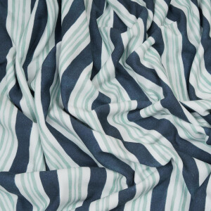 SWEAT BRUSHED WATERCOLOR STRIPES NAVY