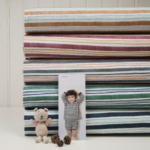 SWEAT BRUSHED WATERCOLOR STRIPES EMERALD