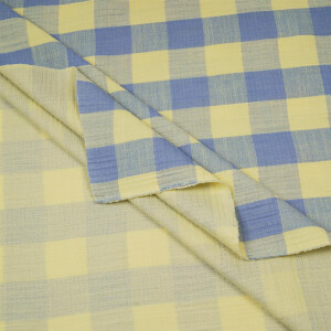 MOUSSELINE VICHY YELLOW/BLUE