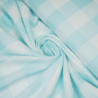 MOUSSELINE VICHY AQUA/WHITE