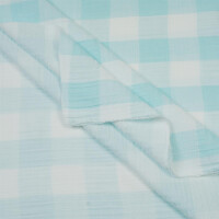 MOUSSELINE VICHY AQUA/WHITE