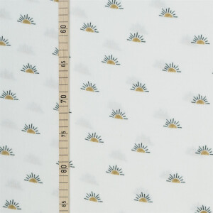 ORGANIC DOUBLE GAUZE RISING SUN WHITE