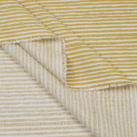 LINEN/ VISCOSE BRUSH STRIPES YELLOW