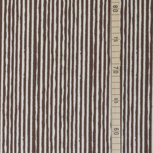 LINEN/ VISCOSE BRUSH STRIPES BROWN