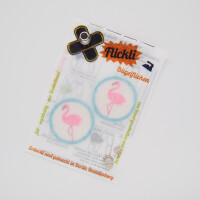 EMBROIDERED PATCH SET FLAMINGO (2pcs.)