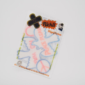 EMBROIDERED PATCH SET DOVE PEACE PLEASE (4 pcs.)