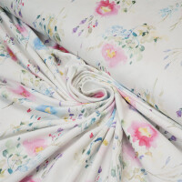 JERSEY COLORFUL FLOWERS OFFWHITE