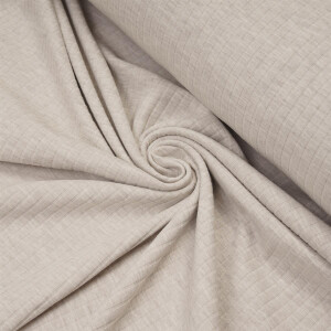 WIDE RIB JERSEY OATMEAL MELANGE