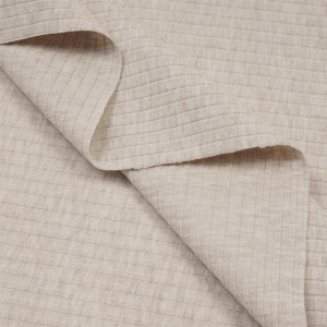 WIDE RIB JERSEY OATMEAL MELANGE