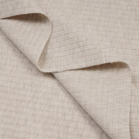 WIDE RIB JERSEY OATMEAL MELANGE