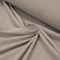 WIDE RIB JERSEY SOFT BROWN MELANGE