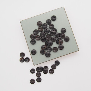 EBONY WOOD BUTTON DARK BROWN 11 mm