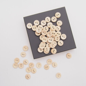 ASH WOOD BUTTON NATURE 12,5 mm